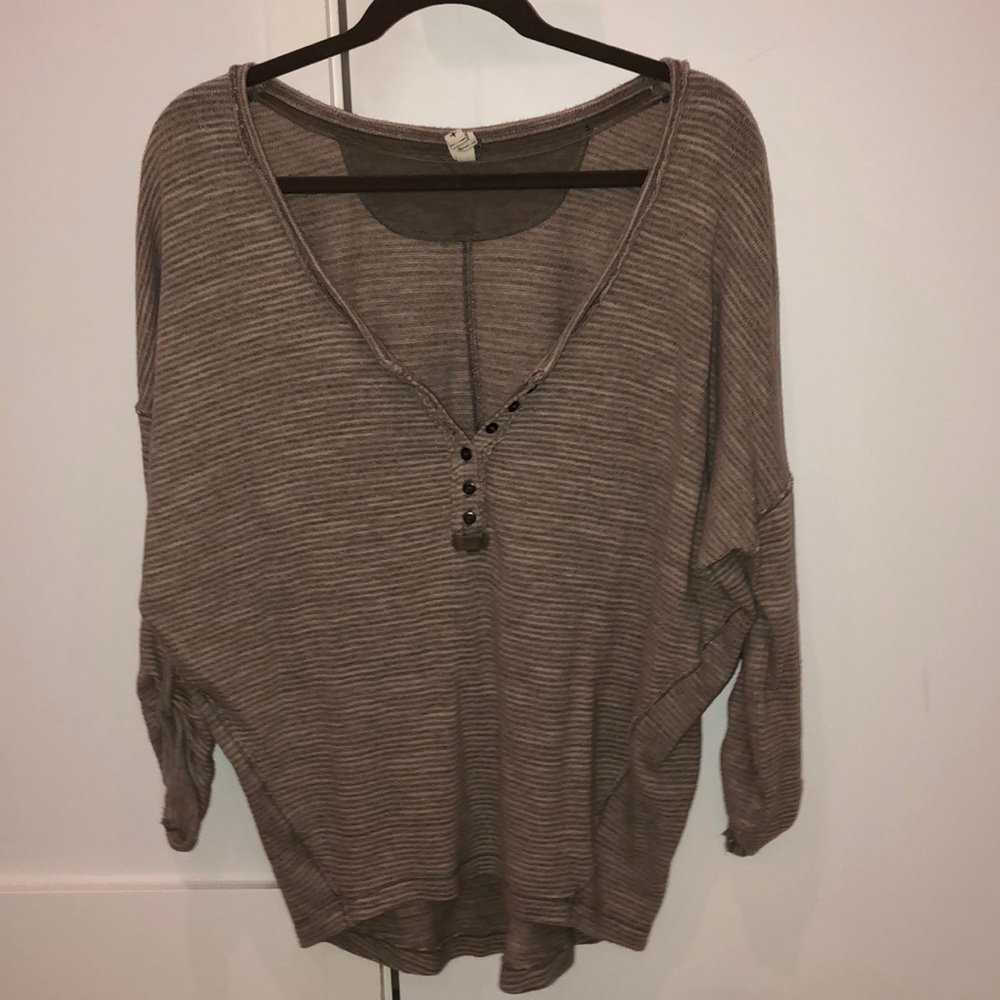 free people brown top